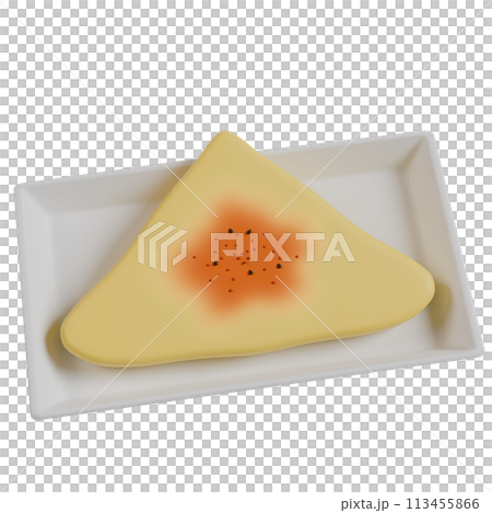 油揚げ　3Dイラスト 113455866