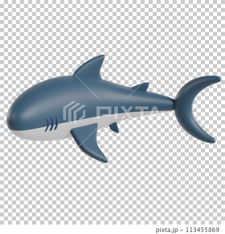 サメ　3Dイラスト 113455869