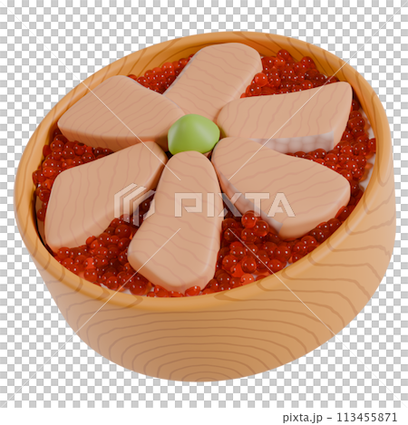 はらこ飯　3Dイラスト 113455871