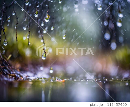 梅雨・雨降りの季節のイメージ画像 113457490