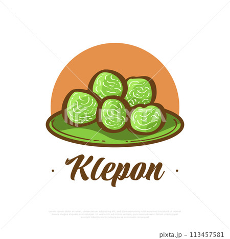 Vector Illustration of Klepon, Indonesian Traditional Food or Snacks Vector Illustration of Klepon, Indonesian Traditional Food or Snacks 113457581