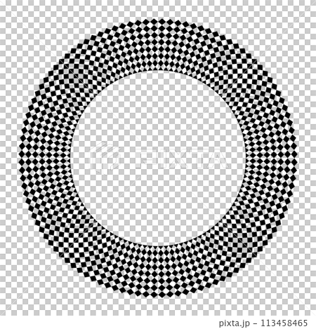Abstract Radial Geometric Pattern for Decorative Round Frame. Vector Art. Abstract Radial Geometric Pattern for Decorative Round Frame. Vector Art. 113458465
