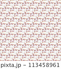Seamless flowewrs and leaves pattern. Vector illustration 113458961