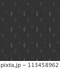 Seamless flowewrs and leaves pattern. Vector illustration 113458962