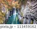 高千穂　高千穂峡　真名井の滝　秋　紅葉　宮崎 113459162