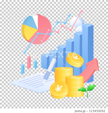 Illustration of increasing assets 113459202