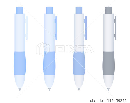 立体的なかわいいボールペンのイラスト素材セット 113459252