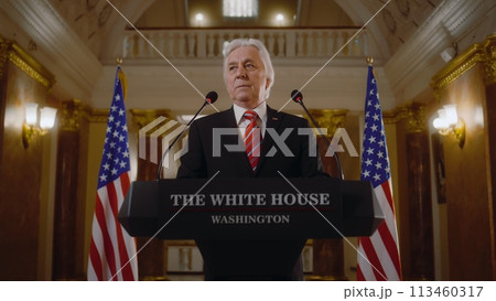 Senior republican politician answers press questions 113460317