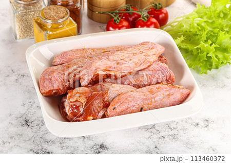 Marinated Duck wings for barbecue 113460372