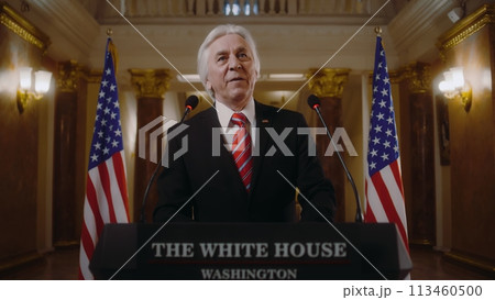 Senior US minister speaks at press campaign for media and television Senior US minister speaks at press campaign for media and television 113460500