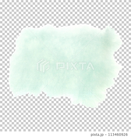Pastel green watercolor stain isolated on white background. Hand drawn illustration of blot for your design, logo, emblem, banner, text. Delicate airy pastel spot for background. Template for decor. Pastel green watercolor stain isolated on white background. Hand drawn illustration of blot for your design, logo, emblem, banner, text. Delicate airy pastel spot for background. Template for decor. 113460926