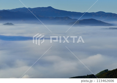 雲海展望公園からの大洲盆地の雲海 雲海展望公園からの大洲盆地の雲海 113462606
