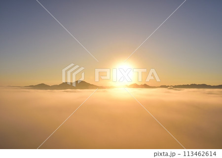黒井城跡からの篠山盆地の丹波霧（雲海） 113462614