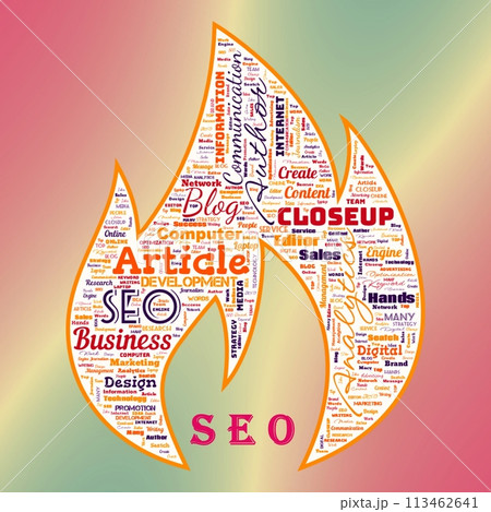 Word cloud of the SEO (Search Engine Optimization) 113462641