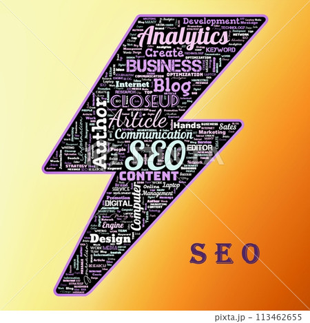 Word cloud of the SEO (Search Engine Optimization) 113462655