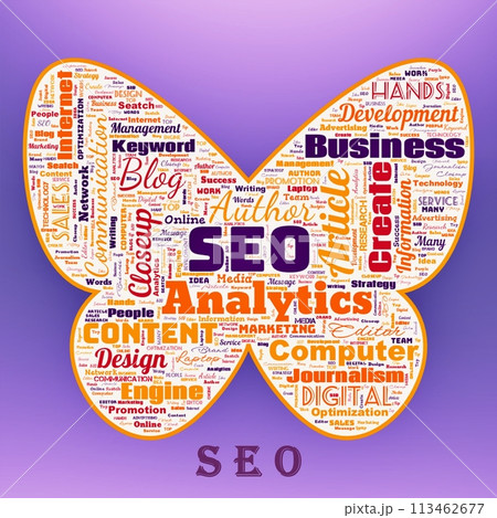 Word cloud of the SEO (Search Engine Optimization) Word cloud of the SEO (Search Engine Optimization) 113462677