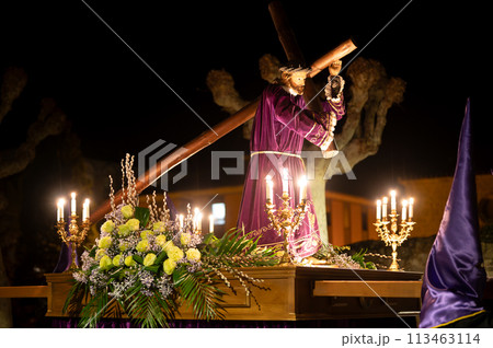 Traditional Spanish Holy Week procession Traditional Spanish Holy Week procession 113463114