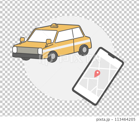Image of a taxi dispatch app 113464205