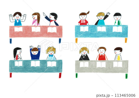 学習する子供たち 学習する子供たち 113465006