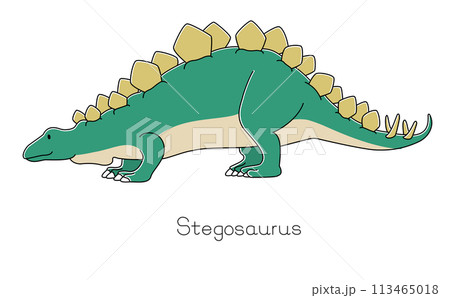 恐竜ステゴザウルス (横向き、カラー) 恐竜ステゴザウルス (横向き、カラー) 113465018
