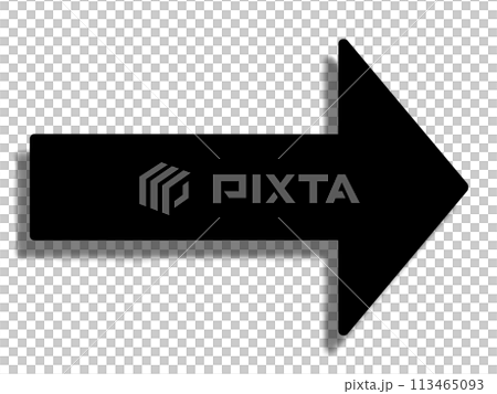 Black arrow (with shadow) 113465093