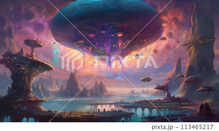 未知の惑星の旅 No.013　AI生成画像 113465217