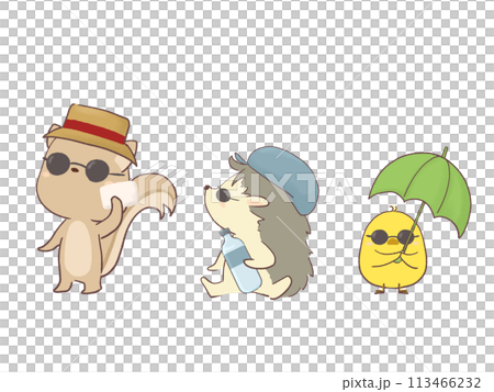 Animals taking measures against heat stroke 113466232