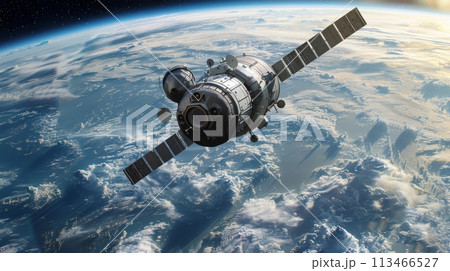 Artists Rendering of a Space Station in Orbit Artists Rendering of a Space Station in Orbit 113466527