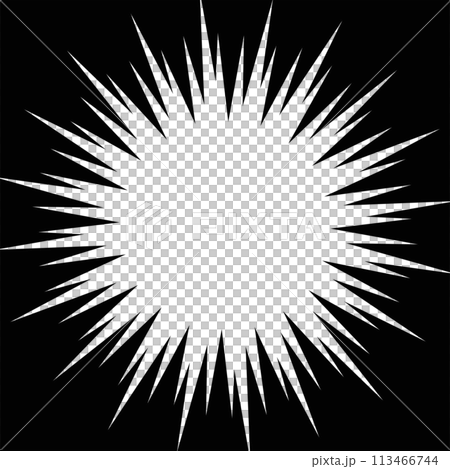 方形黑色實心閃光集中線條素材 113466744