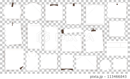 余白の多いシンプルなメモ書きフレーム 余白の多いシンプルなメモ書きフレーム 113466843