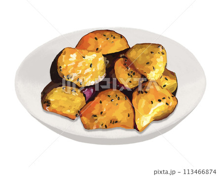 大学イモ（皿付き） 113466874