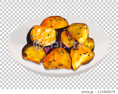 大学イモ（皿付き） 113466874