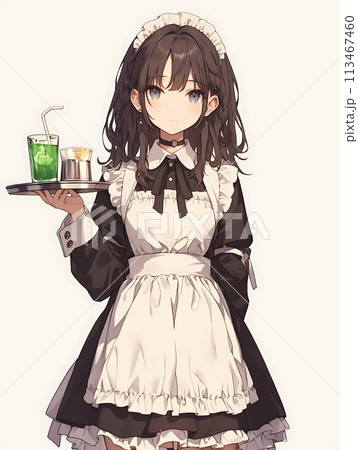 可愛いメイドの女の子　AI 113467460