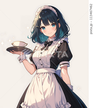 可愛いメイドの女の子　AI 113467462