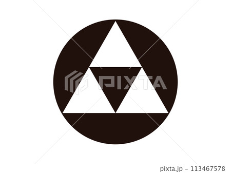 石持地抜き三つ鱗 113467578