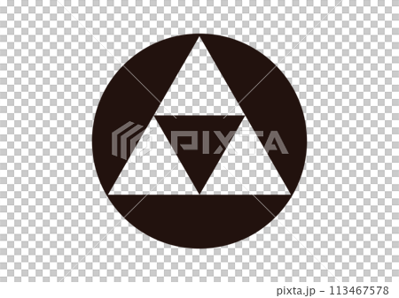 石持地抜き三つ鱗 113467578