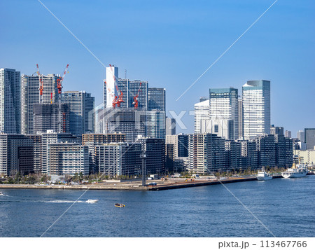 東京都市景観　レインボーブリッジから見た晴海方面の風景 113467766