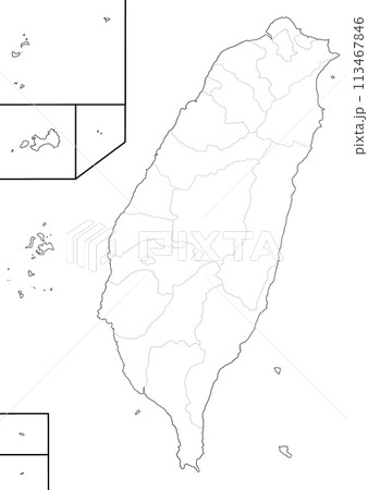 白地図　台湾 113467846