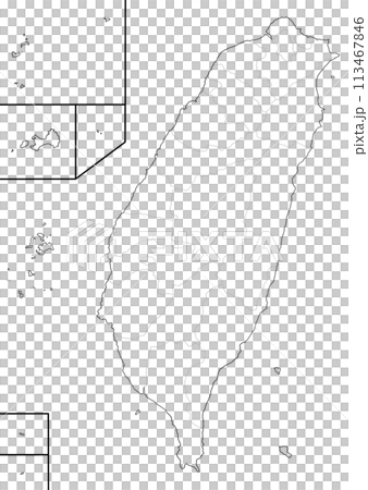 白地図　台湾 113467846