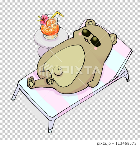 胖熊享受假期 113468375