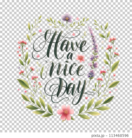 Have a Nice day font 113468596
