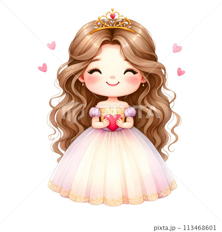Princess with heart 113468601