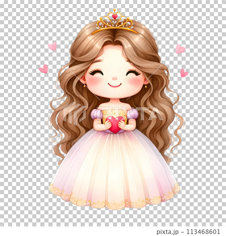 Princess with heart 113468601