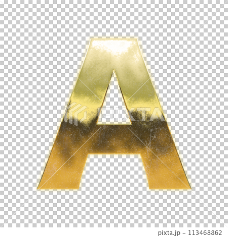 Golden capital alphabet "A" 113468862