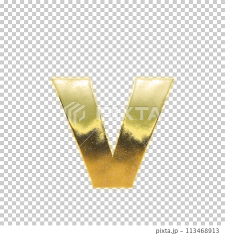 黄金の小文字アルファベット「v」 黄金の小文字アルファベット「v」 113468913