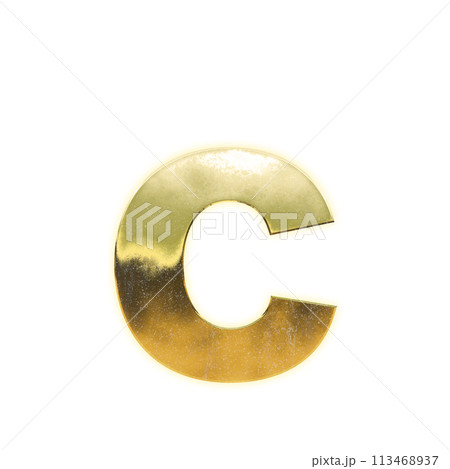 黄金の小文字アルファベット「c」 113468937