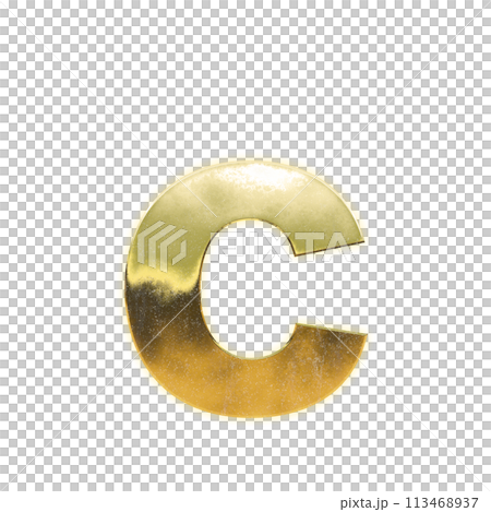 黄金の小文字アルファベット「c」 113468937