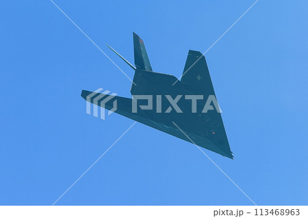 飛行するアメリカ空軍F-117ナイトホーク 飛行するアメリカ空軍F-117ナイトホーク 113468963