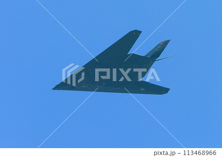 飛行するアメリカ空軍F-117ナイトホーク 113468966