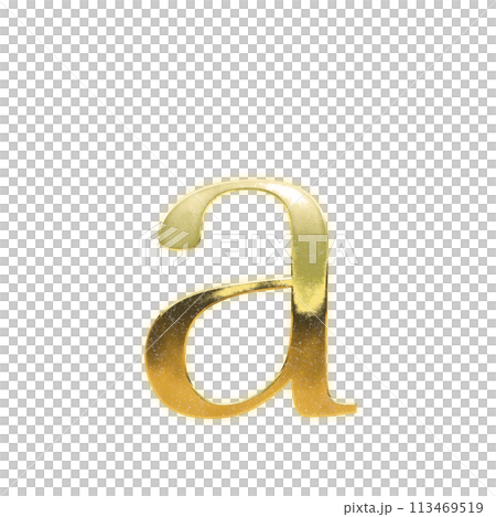 Golden serif lowercase alphabet "a" Golden serif lowercase alphabet "a" 113469519